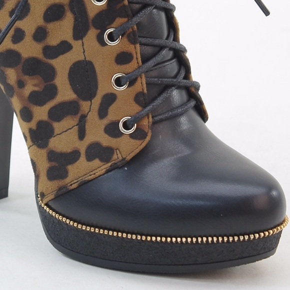 RESTOCK! Italina black, leopard sexy Ankle bootie - Picture 4 of 5